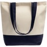 Холщовая сумка Shopaholic, темно-синяя - 
