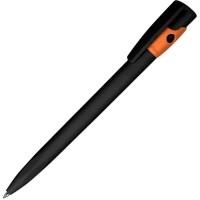 Ручка шариковая KIKI ECOLINE, черный/оранжевый, экопластик