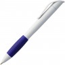 Ручка шариковая Grip, белая (молочная) с синим - 