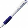 Ручка шариковая Grip, белая (молочная) с синим - 