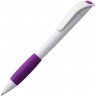 Ручка шариковая Grip, белая с фиолетовым - 