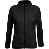 Толстовка "Lady-Fit Full Zip Fleece", черный_XL, 100% полиэстер, 250 г/м2