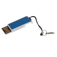 USB flash-карта &quot;Slider&quot; (8Гб),синяя,3,4х1,2х0,6см,металл, пластик 