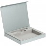 Коробка Memo Pad для блокнота, флешки и ручки, серебристая - 
