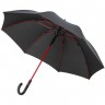 Зонт-трость с цветными спицами Color Style, красный с черной ручкой - 