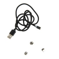 Магнитный шнур SNAP со сменными разъемами Micro USB/Lighting/Type C 