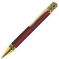 GRAND, ручка шариковая, красный/золотистый, металл