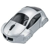 Мышь компьютерная оптическая "Автомобиль"; серебристый; 10,4х6,4х3,7см; пластик; тампопечать