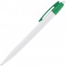 Ручка шариковая Champion, белая с зеленым - 