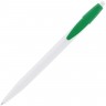 Ручка шариковая Champion, белая с зеленым - 