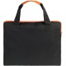 Конференц-сумка Unit Сontour, черная с оранжевой отделкой - 