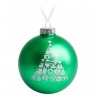 Елочный шар «Новогодний коллаж», 10 см, зеленый с белым - 