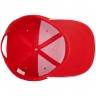 Бейсболка Bizbolka Canopy, красная с белым кантом - 