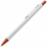 Ручка шариковая Chromatic White, белая с оранжевым - 