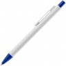 Ручка шариковая Chromatic White, белая с синим - 
