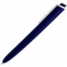 Ручка шариковая Pigra P02 Mat, темно-синяя с белым - 
