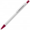 Ручка шариковая Chromatic White, белая с красным - 