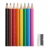 Набор Hobby с цветными карандашами и точилкой, белый - 