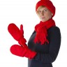 Комплект Unit Fleecy: шарф, шапка, варежки, красный - 