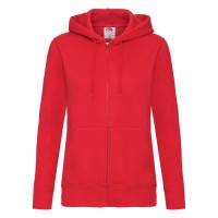 Толстовка &quot;Lady-Fit Hooded Sweat Jacket&quot;, красный_L, 75% х/б, 25% п/э, 280 г/м2 