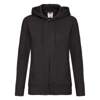 Толстовка "Lady-Fit Hooded Sweat Jacket", черный_L, 75% х/б, 25% п/э, 280 г/м2