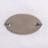 Шильдик металлический Alfa Oval, серебристый - 