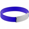Силиконовый браслет Brisky с металлическим шильдом, синий - 