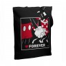 Холщовая сумка «Микки и Минни. Love Forever», черная - 