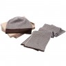 Набор Steps: шарф и шапка, коричнево-белый - 