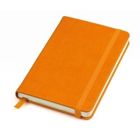 Блокнот &quot;Casual&quot;, 90 × 140 мм,  оранжевый,  твердая обложка, резинка 7 мм, блок-клетка 