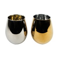 Набор бокалов MOON&amp;SUN (2шт), золотой и серебяный, 22х12,4х11,5см, стекло 