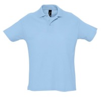 Рубашка поло мужская SUMMER II, голубой, S, 100% хлопок, 170 г/м2
