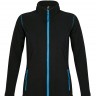 Куртка женская Nova Women 200, черная с ярко-голубым - 