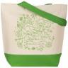 Холщовая сумка Flower Power, ярко-зеленая - 