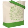 Холщовая сумка Flower Power, ярко-зеленая - 