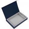Коробка Silk с ложементом под ежедневник 15х21 и ручку, синяя - 