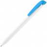 Ручка шариковая Favorite, белая с голубым - 