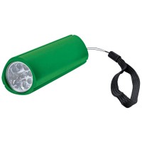 Фонарь треугольный (9 LED); зеленый; 9,7х3 см; металл; лазерная гравировка