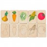 Карточки-раскраски Wood Games, овощи - 