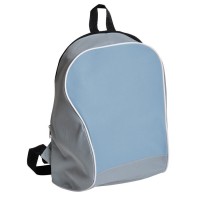 Промо-рюкзак "Fun"; серый с голубым; 30х38х14 см; полиэстер; шелкография