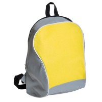 Промо-рюкзак &quot;Fun&quot;; серый с желтым; 30х38х14 см; полиэстер; шелкография 
