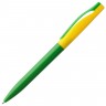 Ручка шариковая Pin Special, зелено-желтая - 