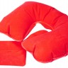 Надувная подушка под шею в чехле Sleep, красная - 