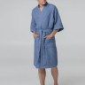 Халат вафельный мужской Boho Kimono, синий - 