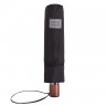 Складной зонт Wood Classic с прямой ручкой, черный - 