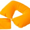 Надувная подушка под шею в чехле Sleep, оранжевая - 