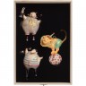 Набор из 3 елочных игрушек Circus Collection: фокусник, силач и лев - 