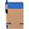 Блокнот на кольцах Eco Note с ручкой, синий - 