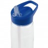 Спортивная бутылка Start, прозрачная с синей крышкой - 