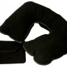 Надувная подушка под шею в чехле Sleep, черная - 
